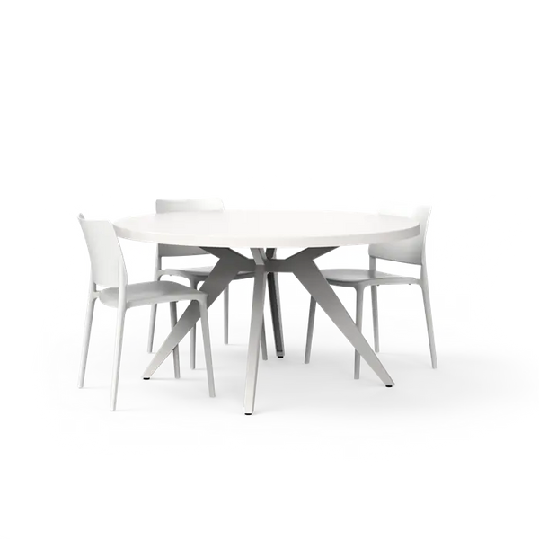 Table à manger avec store enrouleur Adezz ronde Ø 140 cm 