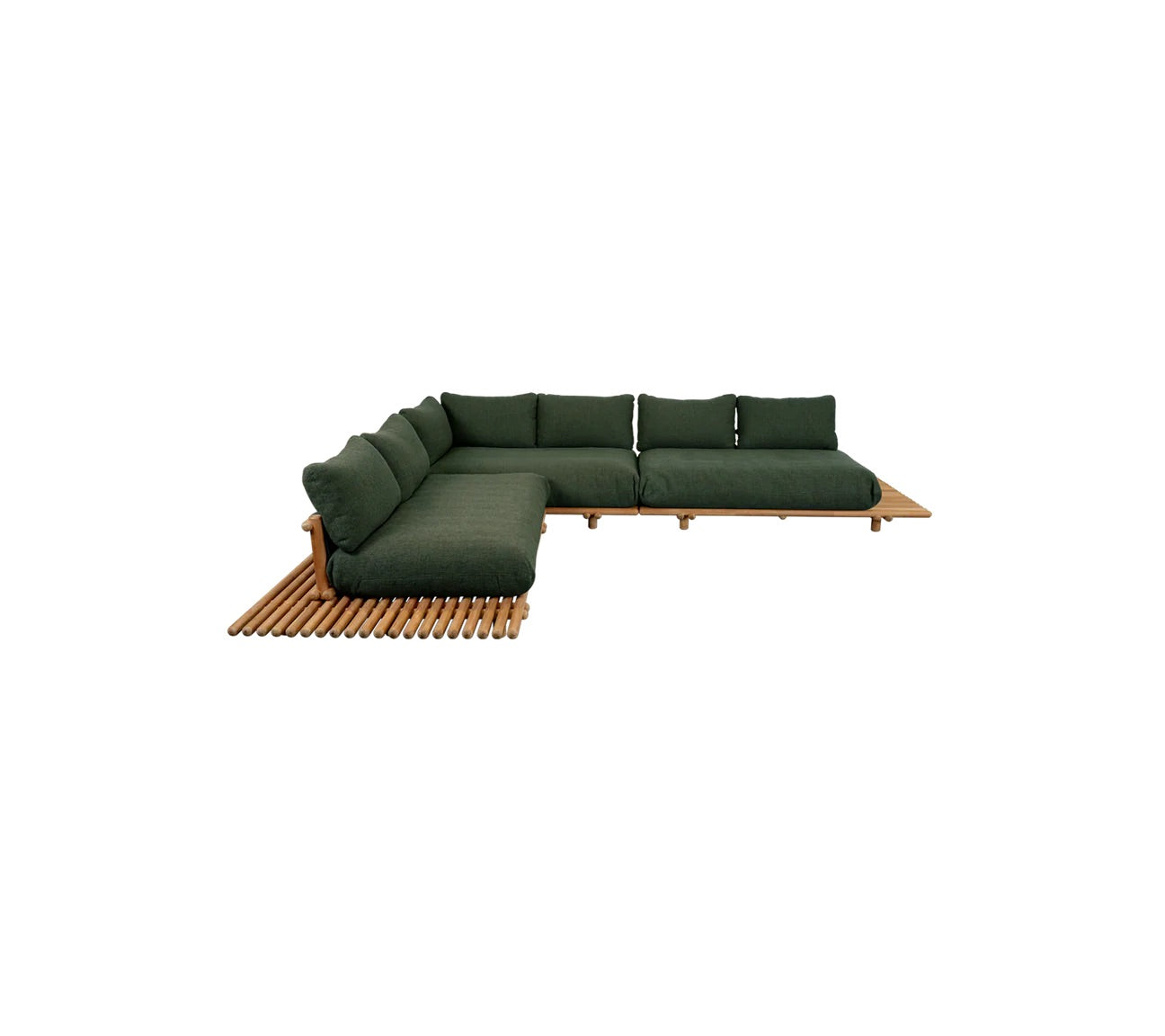 Cane-Line I Sticks großes Plattform Ecksofa 364 cm
