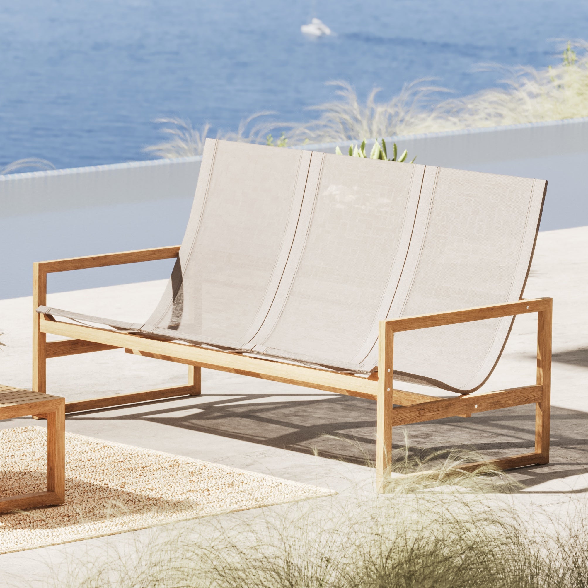 Traditional Teak I Sofia 3-Sitzer Sofa 180 cm