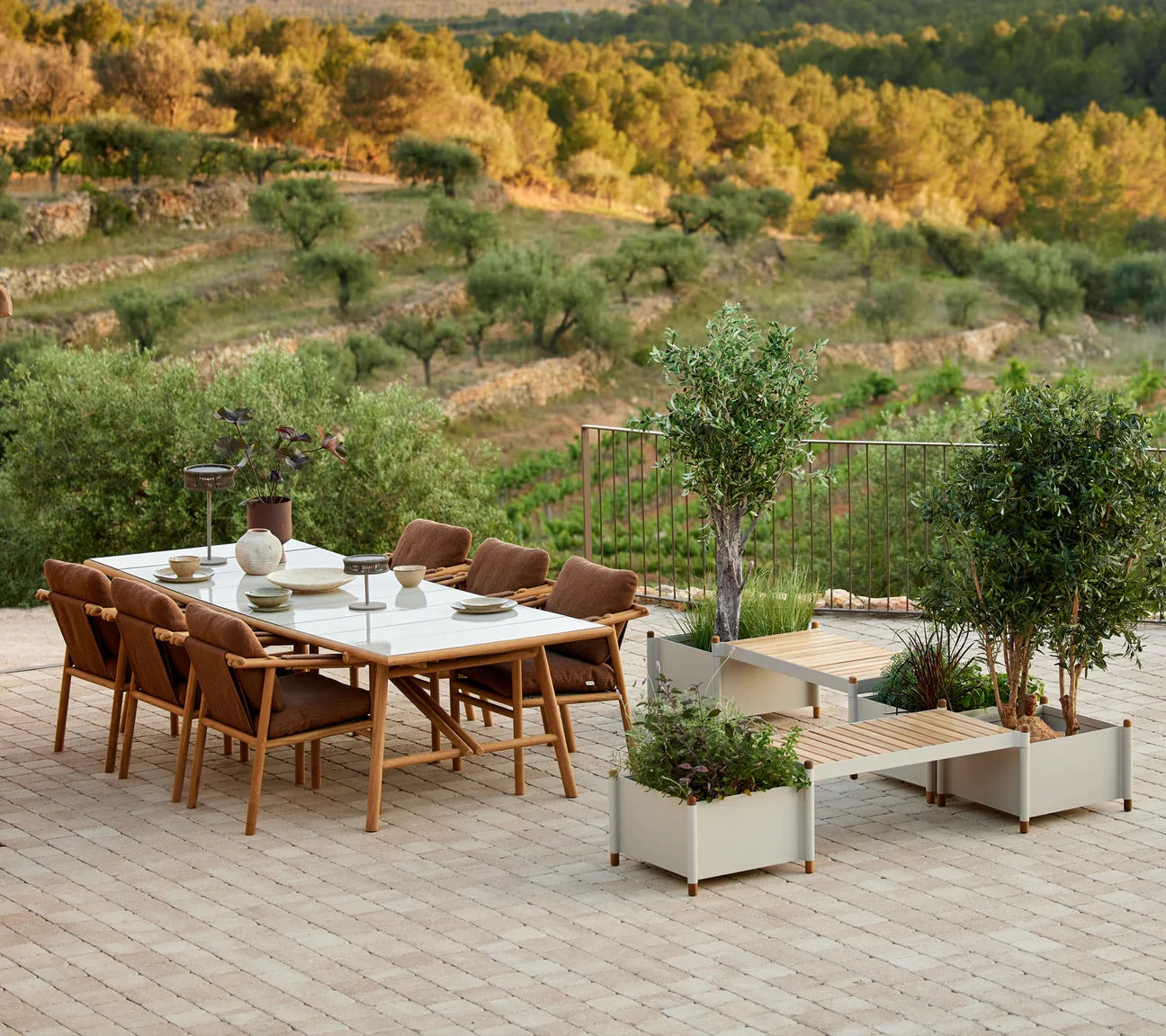 Cane-Line I Sticks Esstisch 280 cm, rechteckig