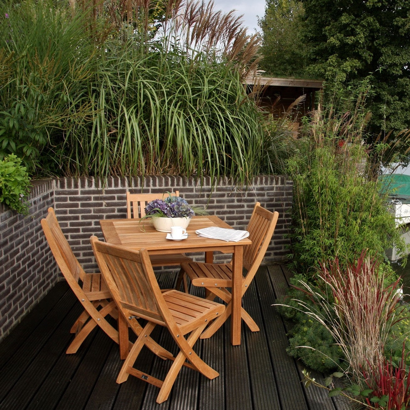 Traditional Teak I Theodora Esstisch 90 cm quadratisch