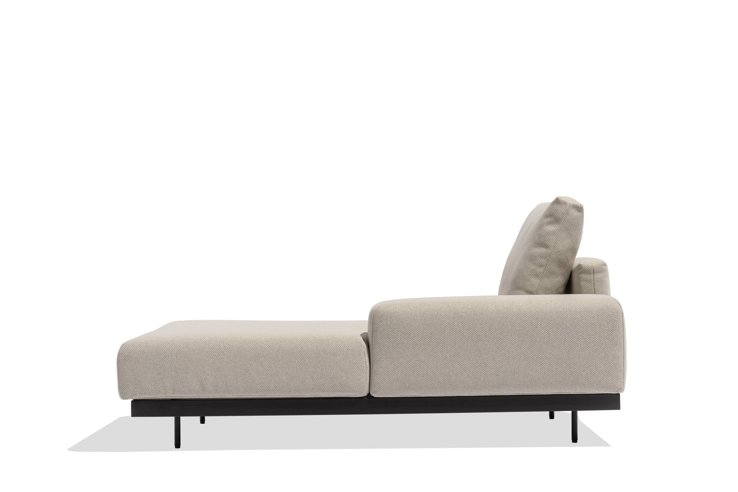 Todus I Dongo Chaiselongue mit niedriger Armlehne links