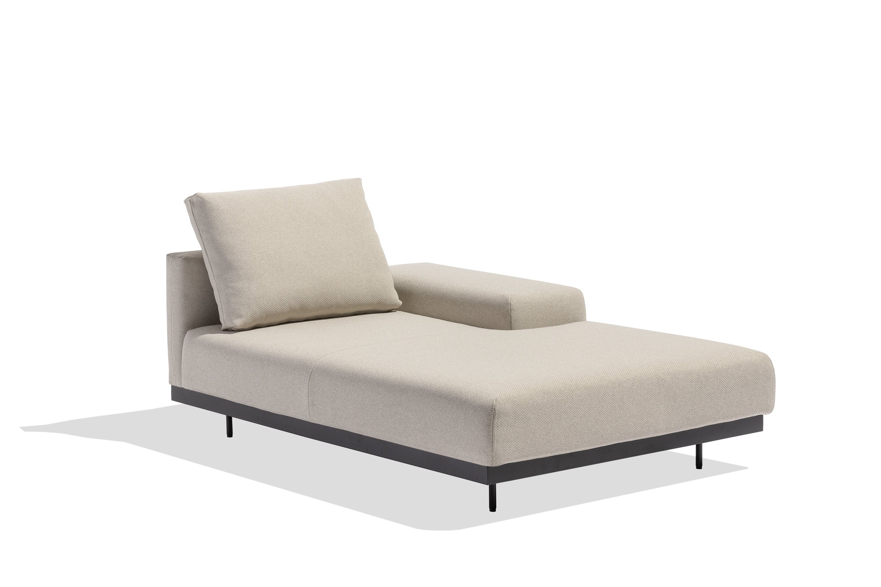 Todus I Dongo Chaiselongue mit niedriger Armlehne links