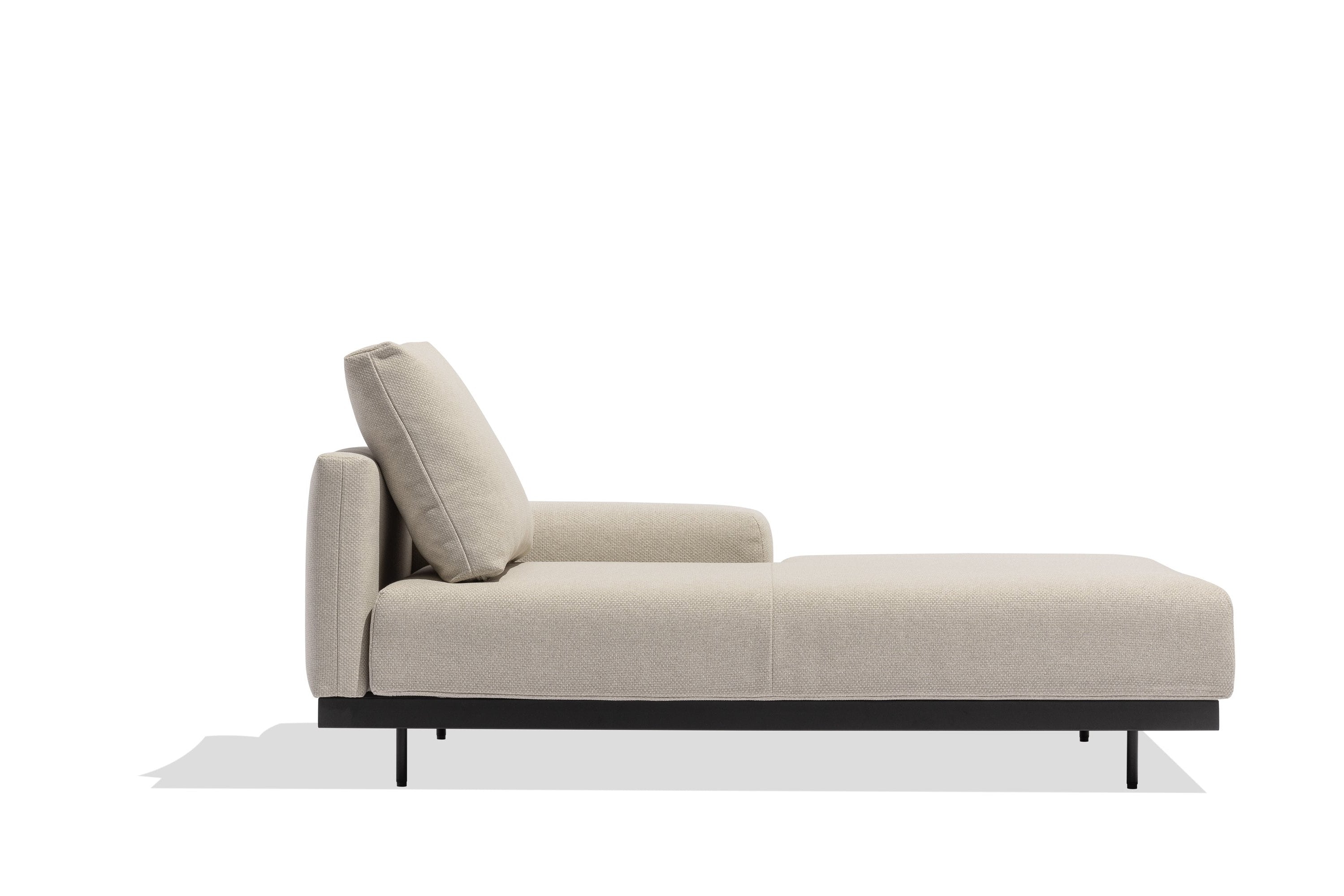 Todus I Dongo Chaiselongue mit niedriger Armlehne links