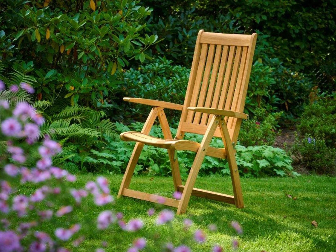 Traditional Teak I Alexia Armlehnenstuhl mit verstellbarer Rückenlehne