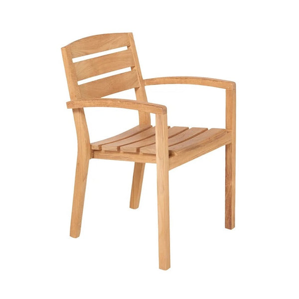 Traditional Teak Carlos Stacking Chair