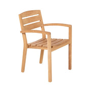 Traditional Teak Carlos stapelbarer Gartenstuhl – Bild 2
