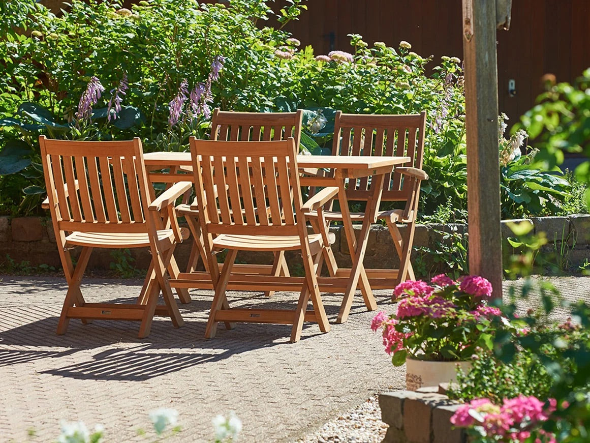 Traditional Teak I Alexia Klappstuhl mit Armlehnen