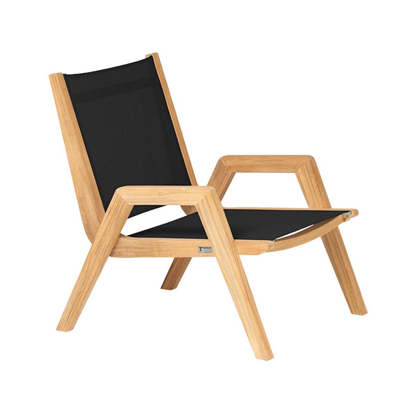Traditional teak Kate lounge chair with and without footstool