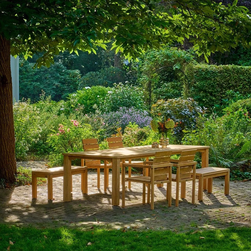 Traditional Teak I Maxima Gartenbank ohne Rückenlehne 100 cm