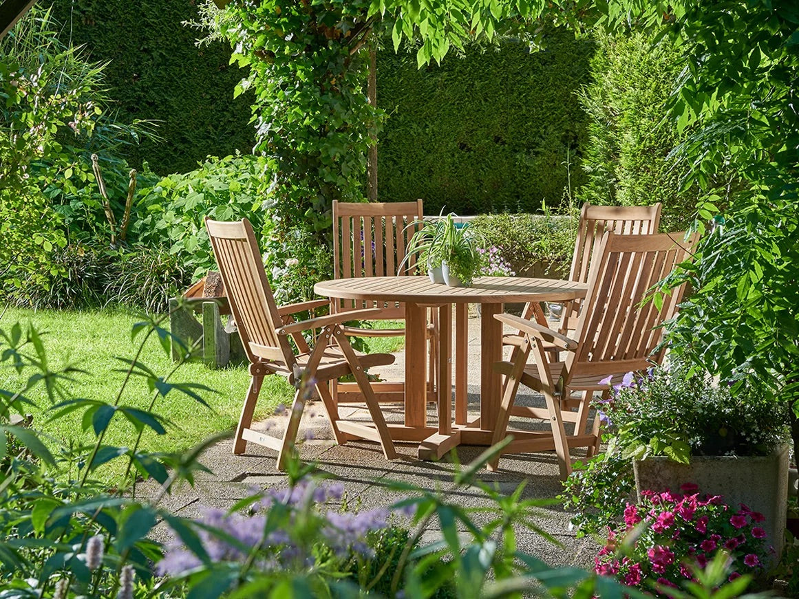Traditional Teak I Alexia Armlehnenstuhl mit verstellbarer Rückenlehne