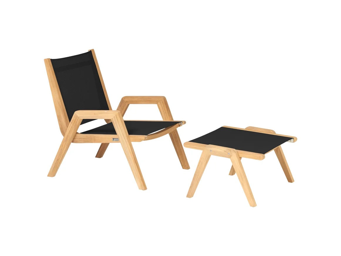 Traditional Teak I Kate Loungestuhl mit und ohne Fußhocker