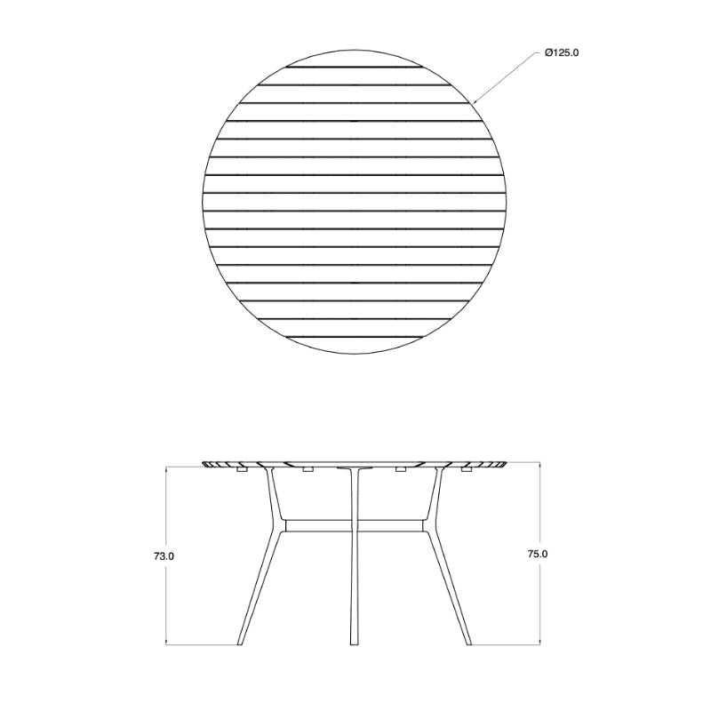 Tribù Branch Bistrotisch 125 cm, rund