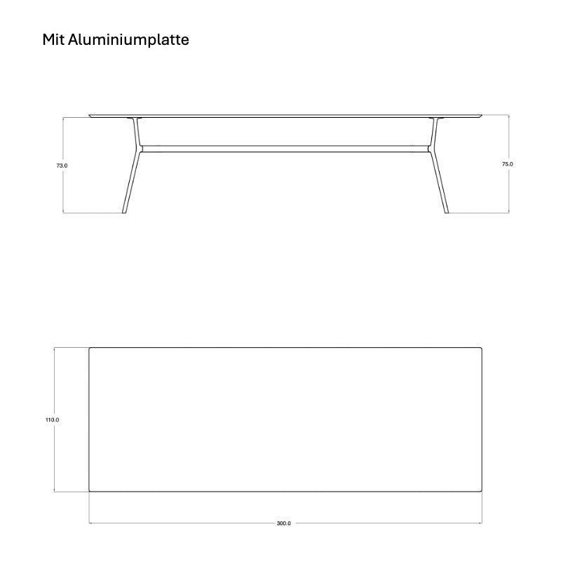 Tribù Branch Esstisch 300 cm, rechteckig