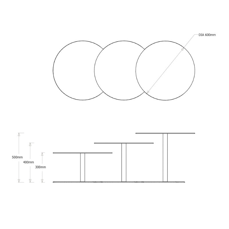 Tribù Drops Beistelltisch 60 cm, rund