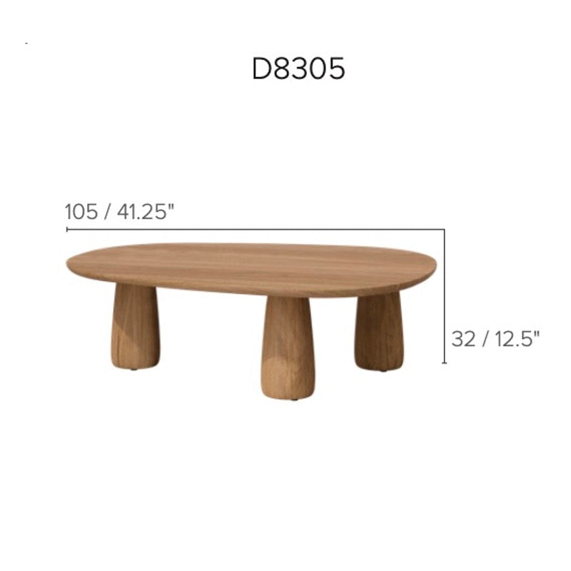 Tribù Dunes Loungetisch 105 cm, organisch
