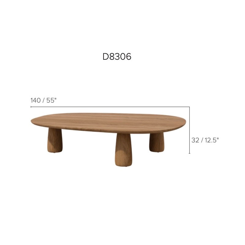 Tribù Dunes Loungetisch 140 cm, organisch