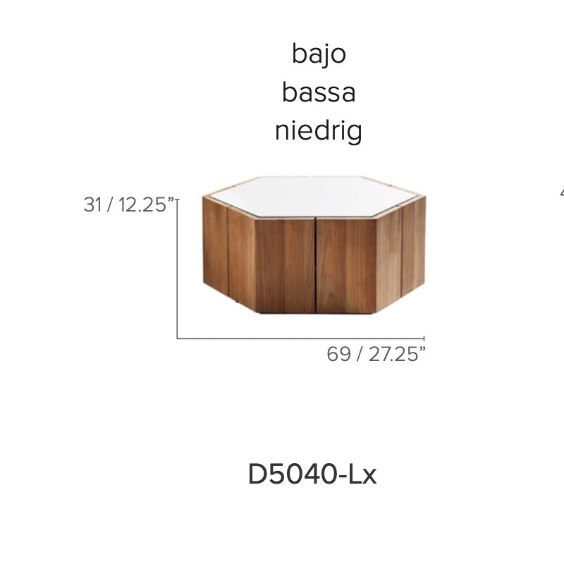 Tribù Hexagon Loungetisch 69 cm, sechseckig