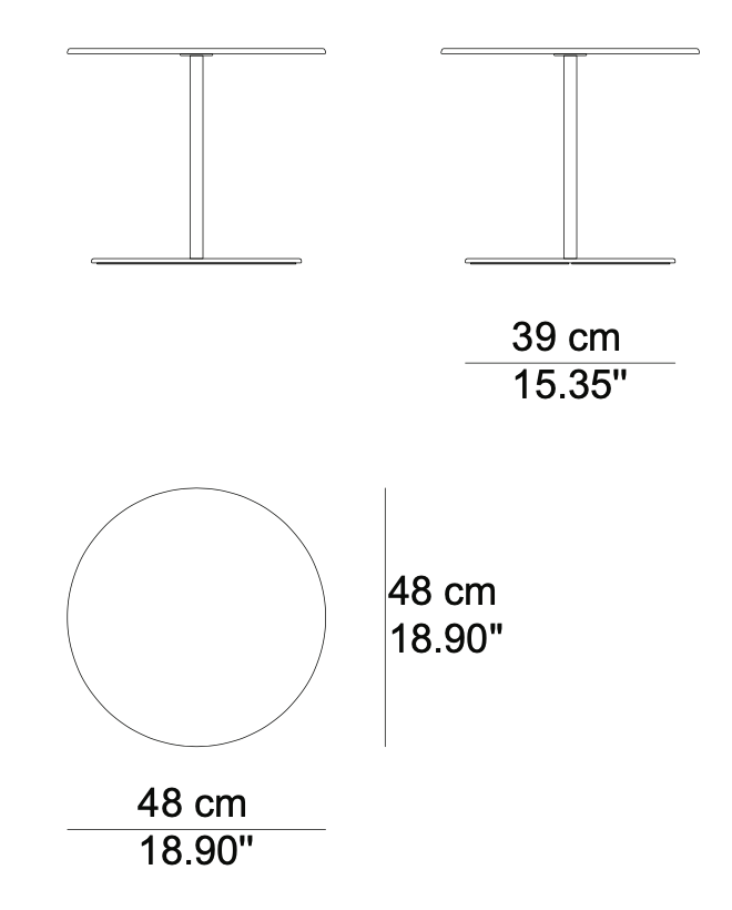 Tribu I Mare Beistelltisch 48 cm, rund
