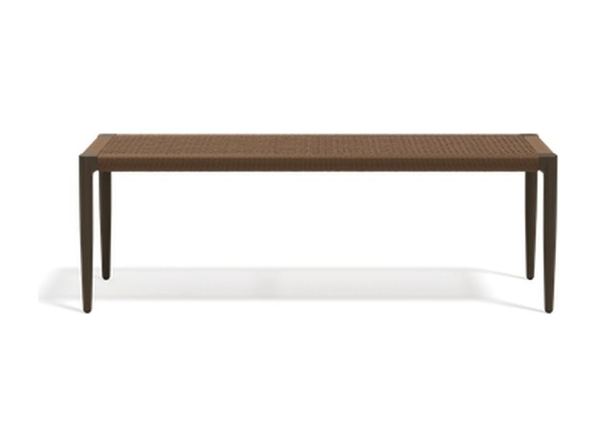 Tribù Nagomi Bank 130 cm in Dark Bronze mit Copper-Geflecht