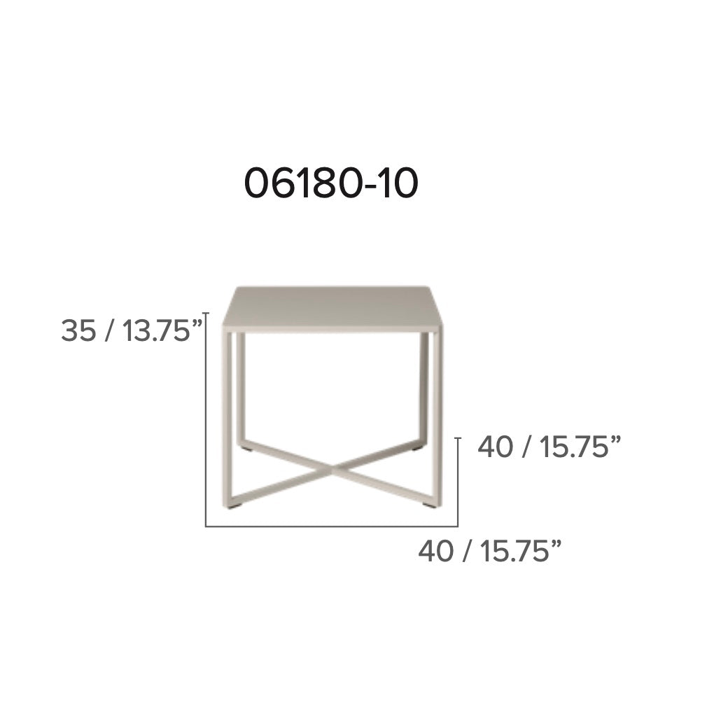 Tribù Natal Alu Beistelltisch 40 cm, quadratisch
