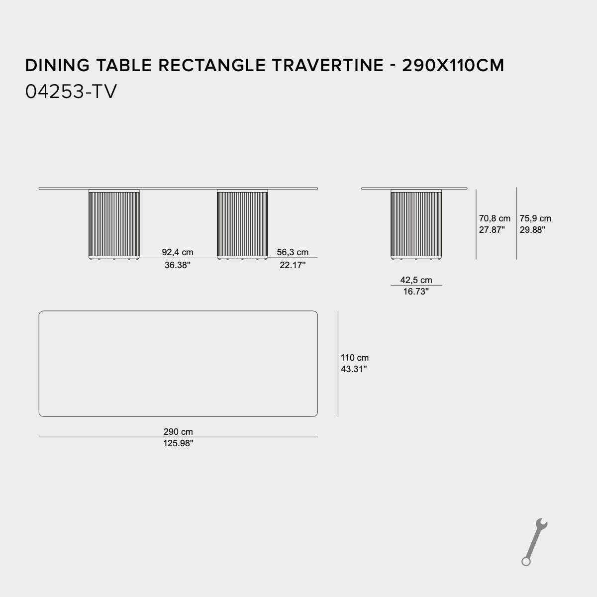 Tribu | Otto Dining Table 290 cm, Rectangular