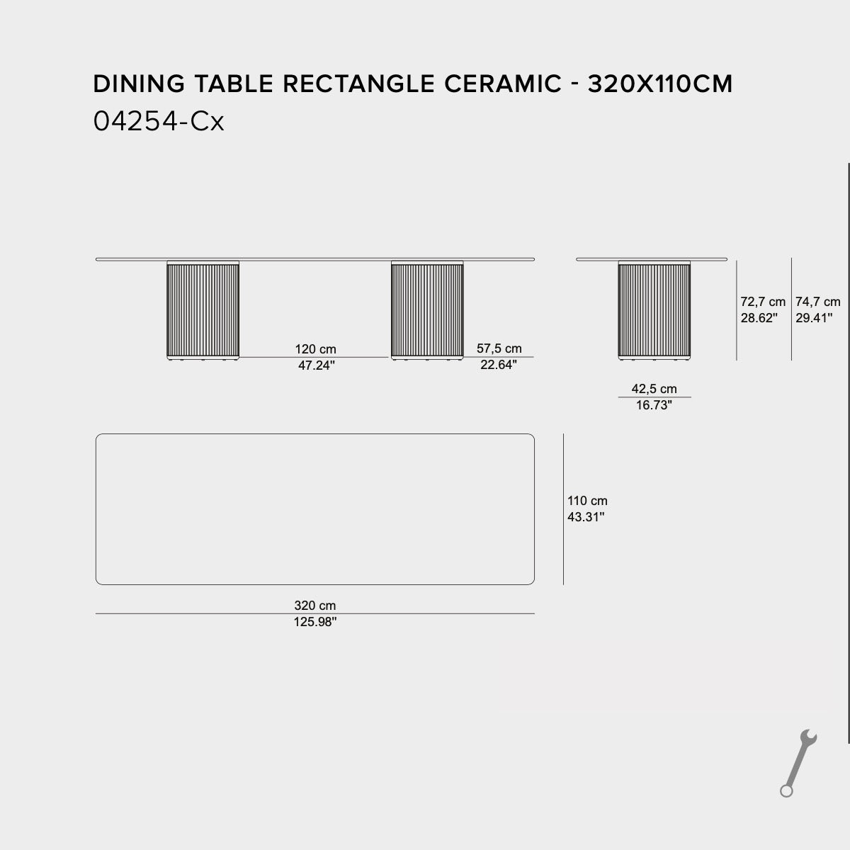 Tribu | Otto Dining Table 320 cm, Rectangular