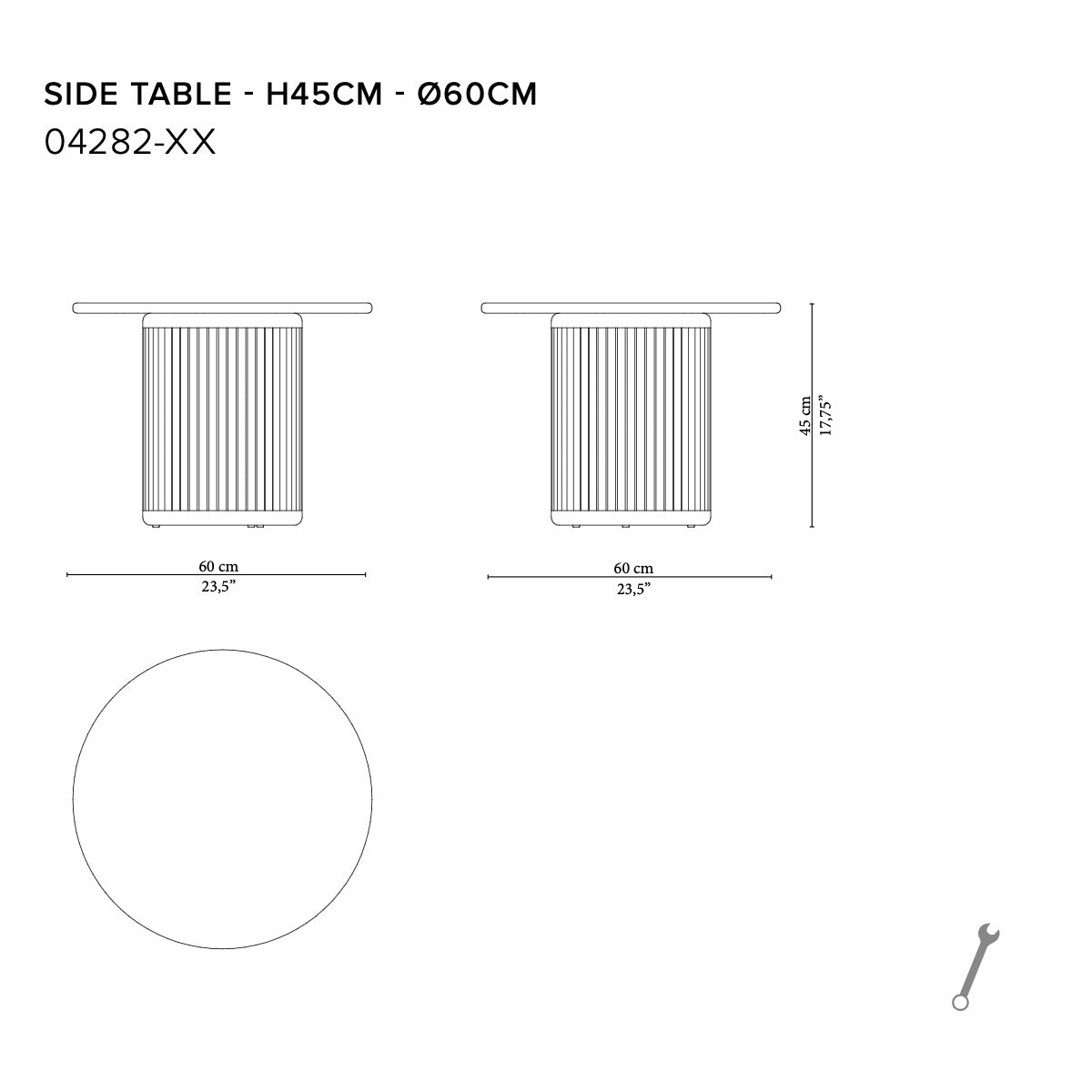 Tribù Otto Beistelltisch 60 cm, rund