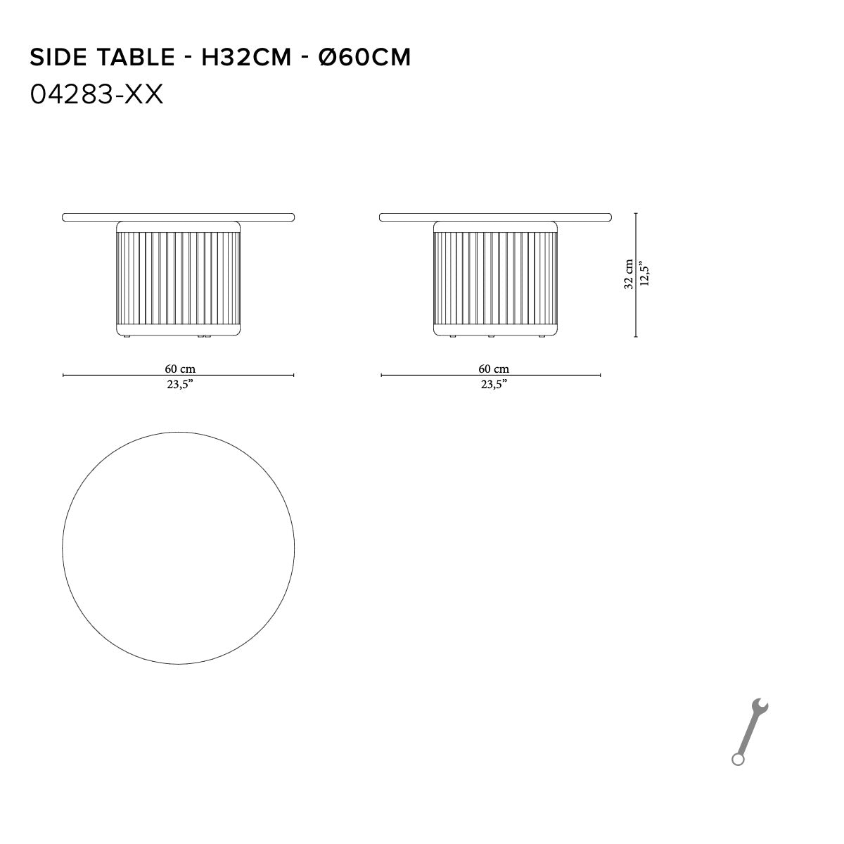 Tribù Otto niedriger Beistelltisch 60 cm, rund