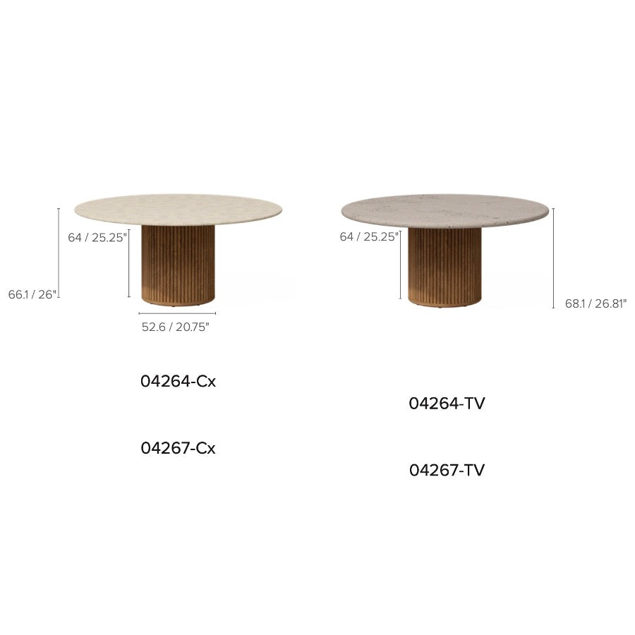 Tribù Otto niedriger Esstisch Ø 90 cm