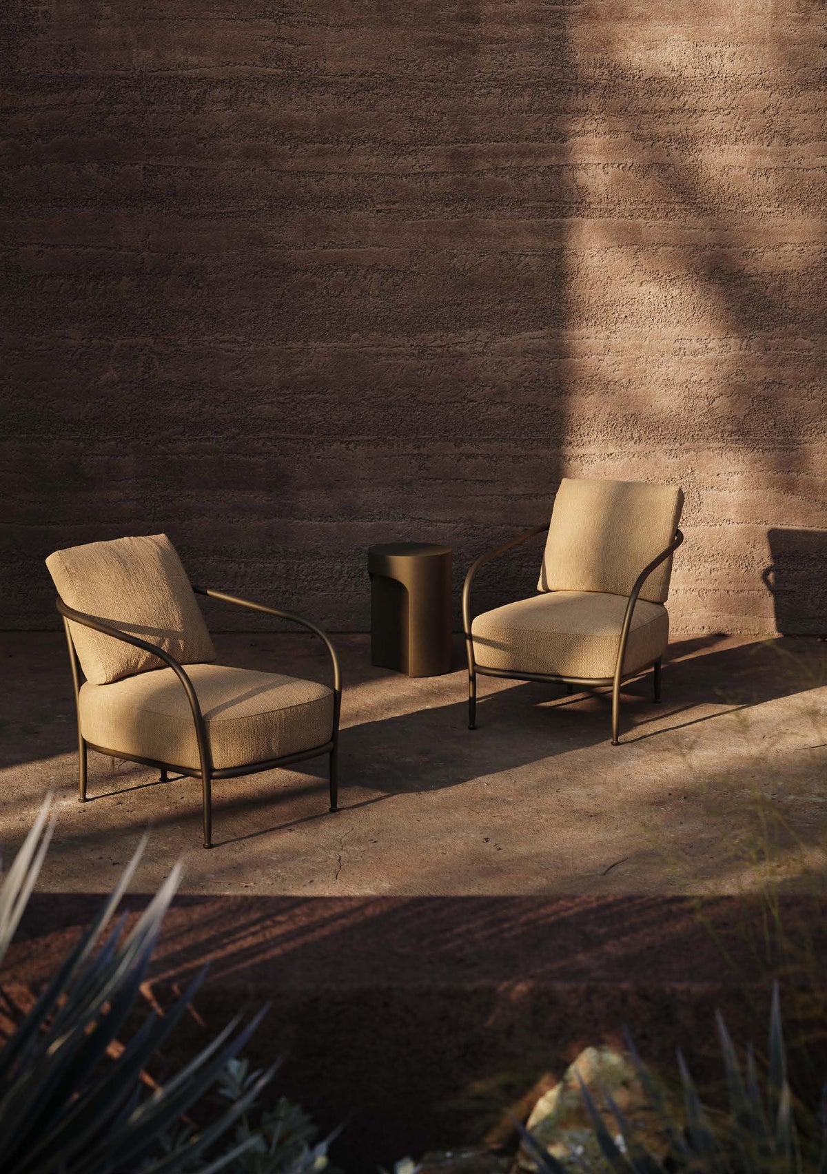 Tribù Ray Loungesessel tief aus pulverbeschichtetem Aluminium