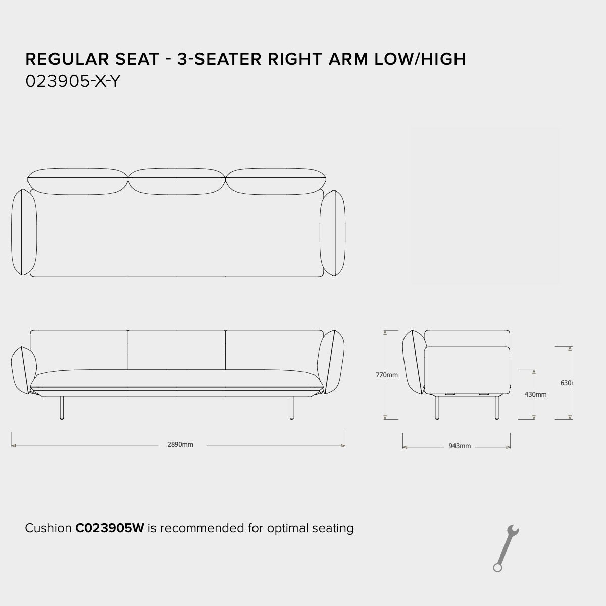 Tribù Senja 3-Sitzer-Sofa 270 cm