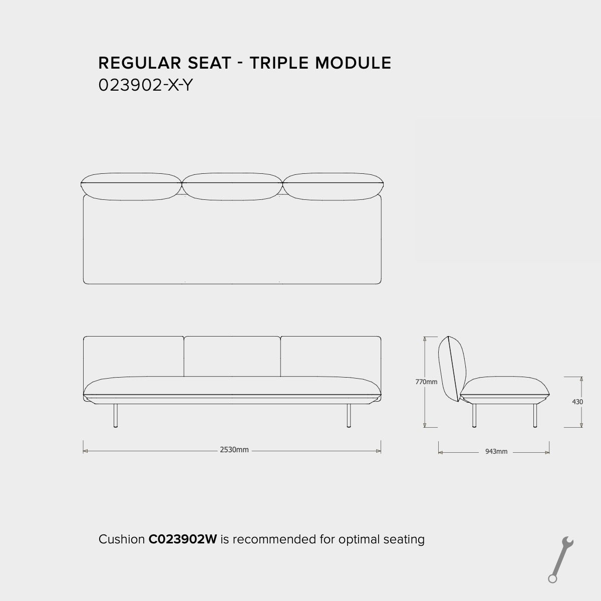Tribù Senja 3-Sitzer-Sofa 270 cm