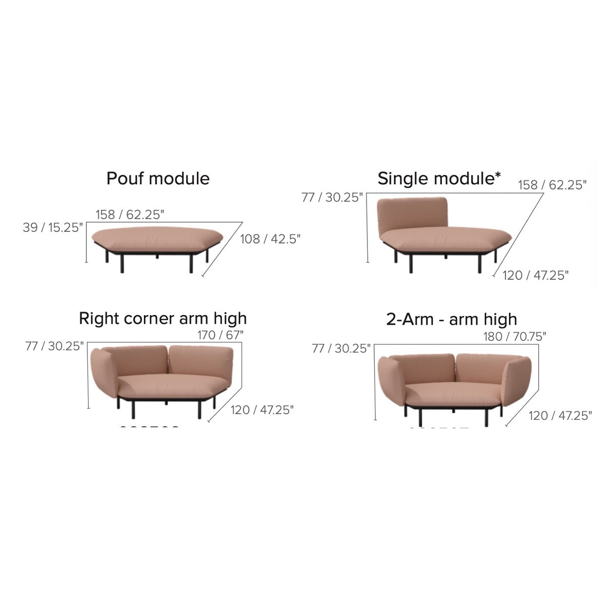 Tribu | Senja Corner Sofa Modules