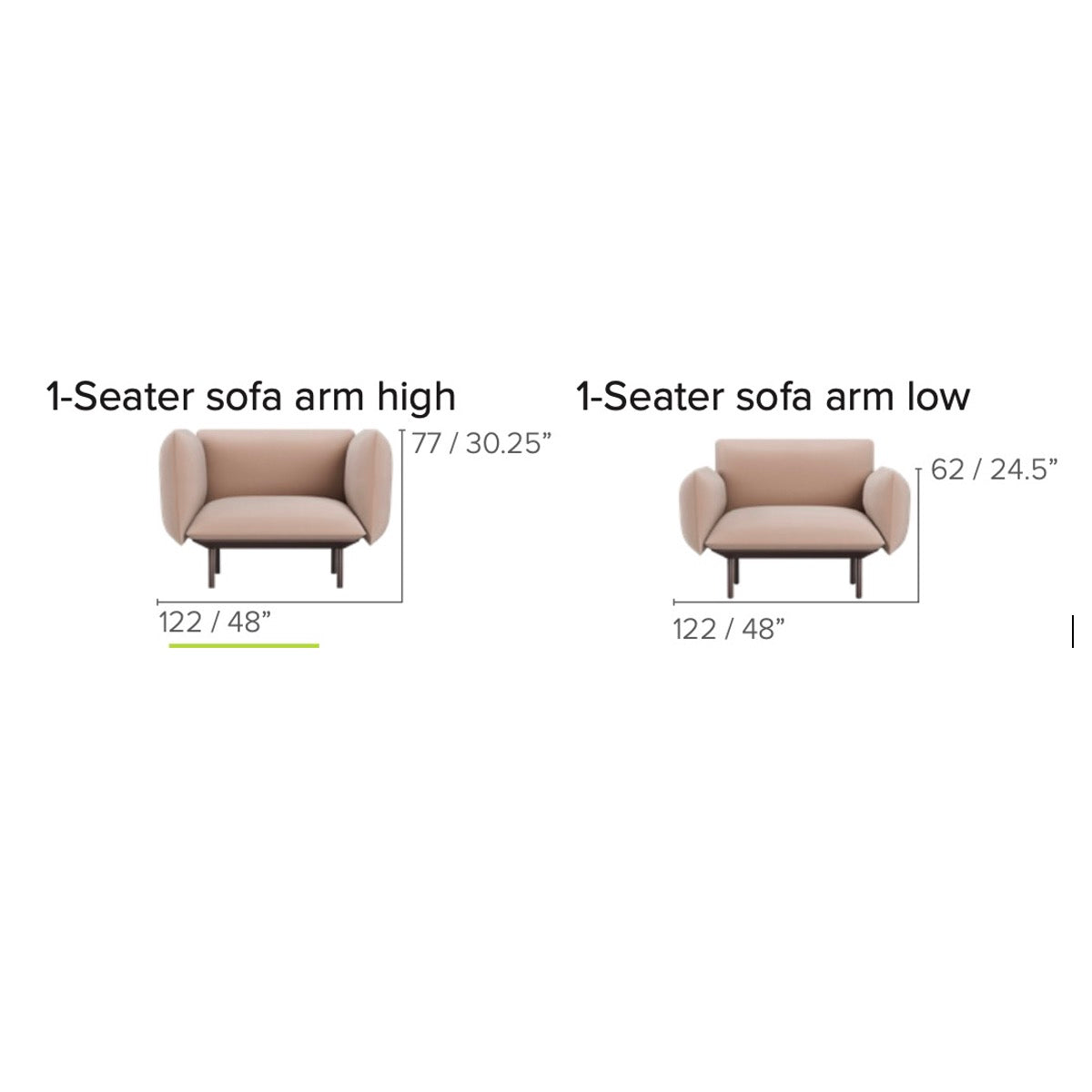 Tribù Senja 1-Sitzer-Sofa 122 cm