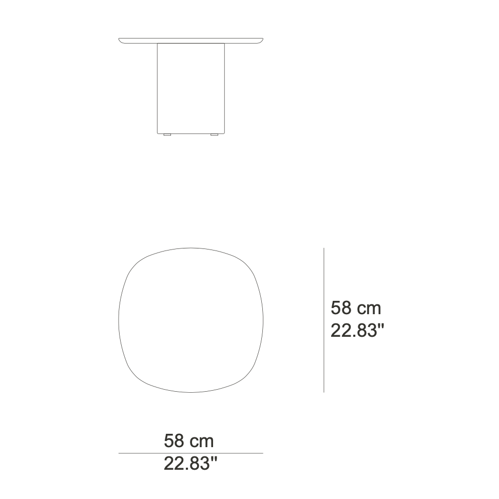 Tribu I Seren Beistelltisch 58 cm, quadratisch