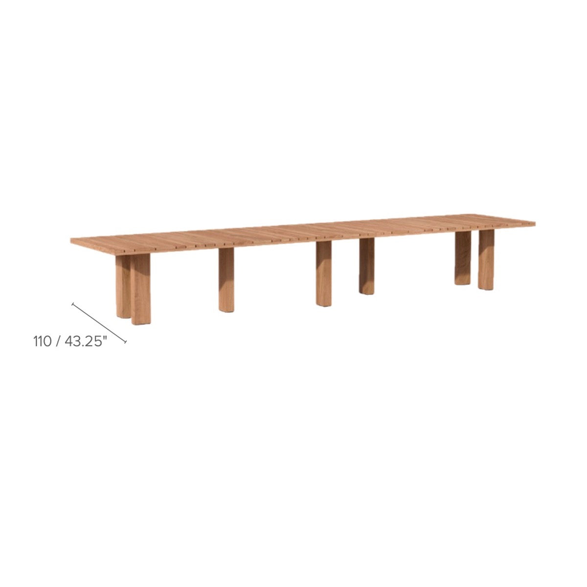 Tribù Suro Esstisch 630 cm, rechteckig