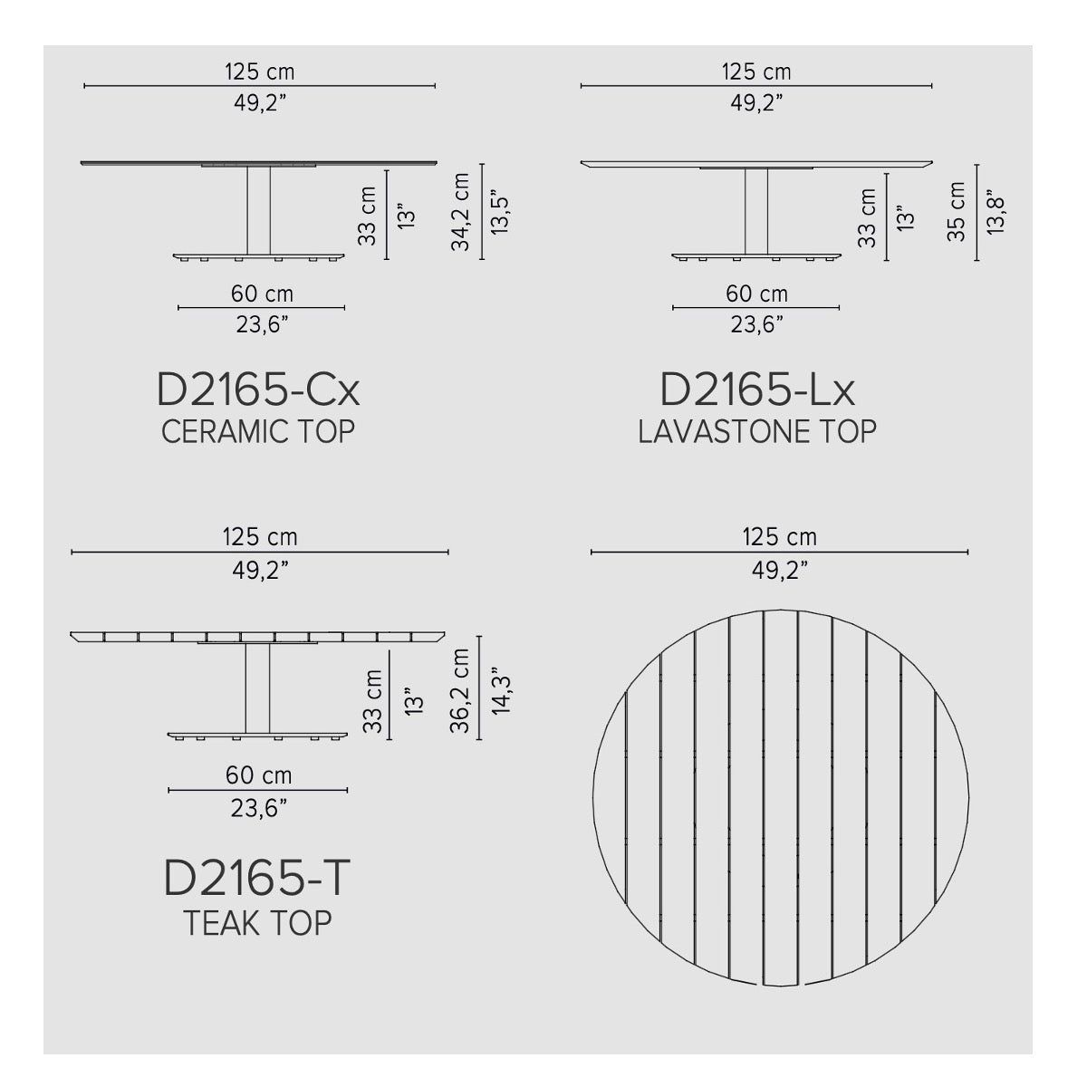 Tribù T-Table Kaffeetisch 125 cm, rund