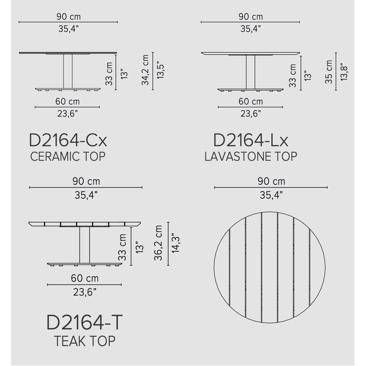 Tribù T-Table Kaffeetisch 90 cm, rund