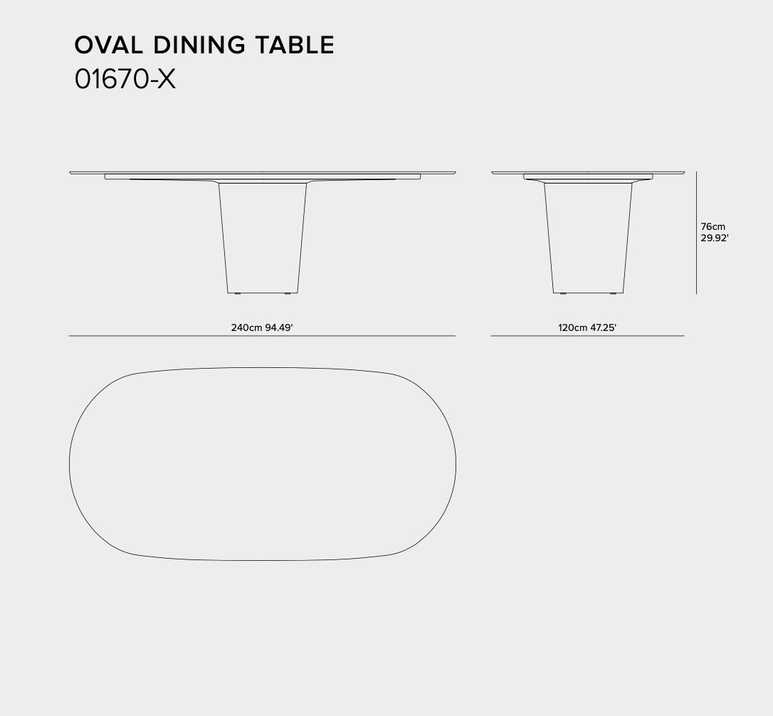 Tribù Tao Esstisch 240 cm, oval
