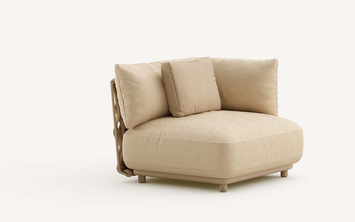Tribù Tosca Modulsofa Eckmodul im Außenbereich