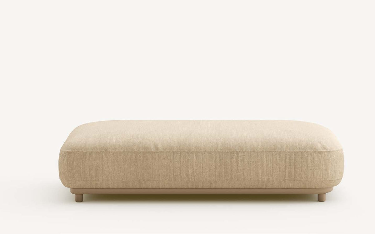 Tribù Tosca Modulsofa Hocker aus Edelstahl und Batyline