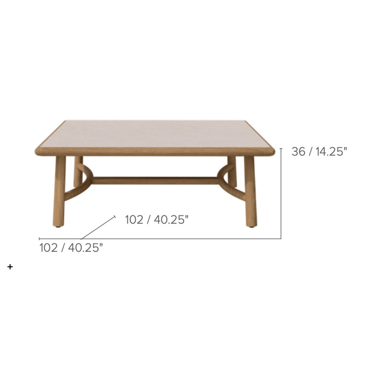 Tribù Ukiyo Loungetisch 102 cm, quadratisch