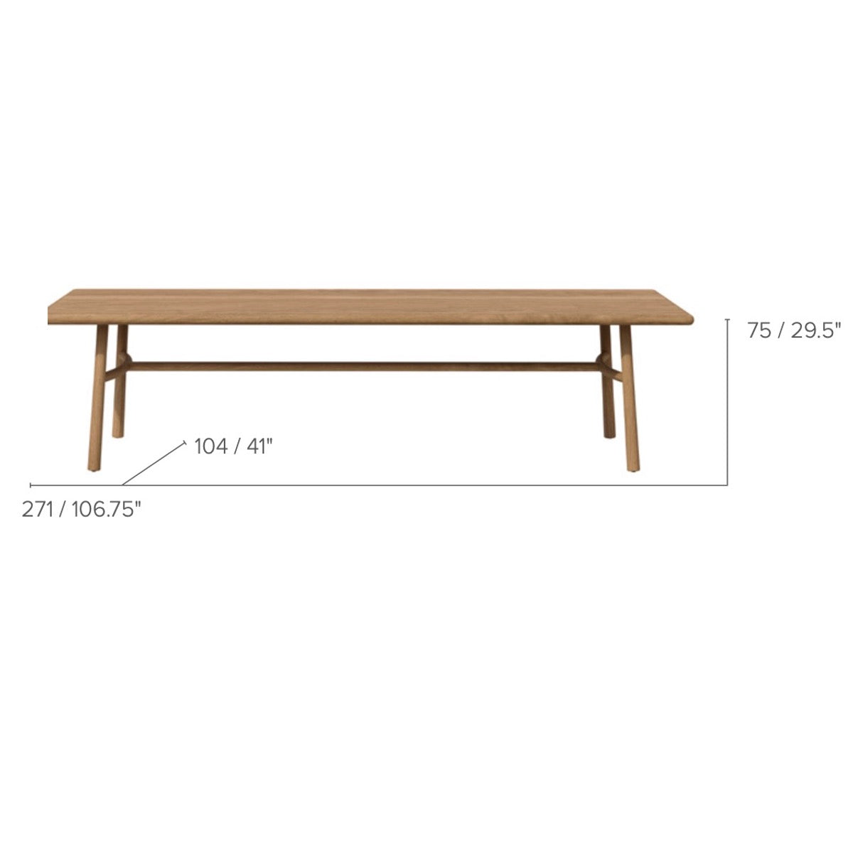 Tribù Ukiyo Esstisch 271 cm, rechteckig