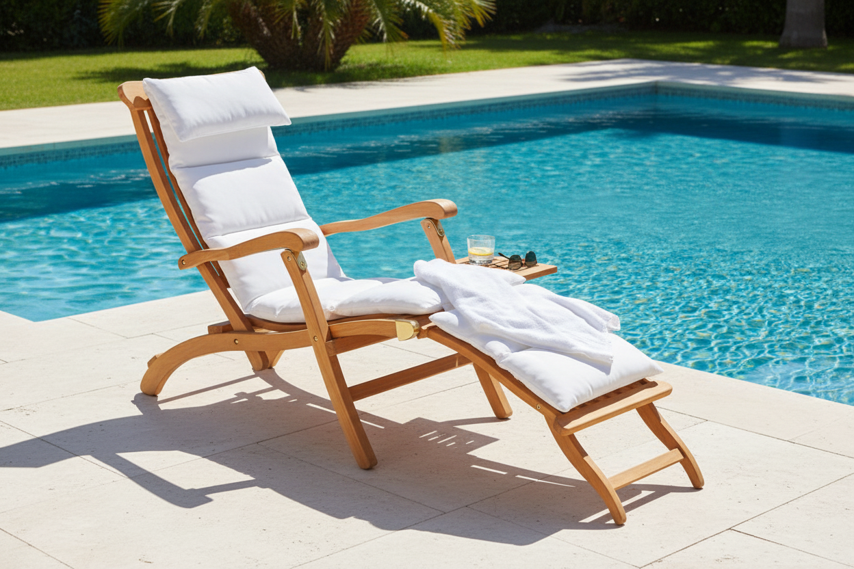 Unopiù Chelsea Chaiselongue am Poolbereich