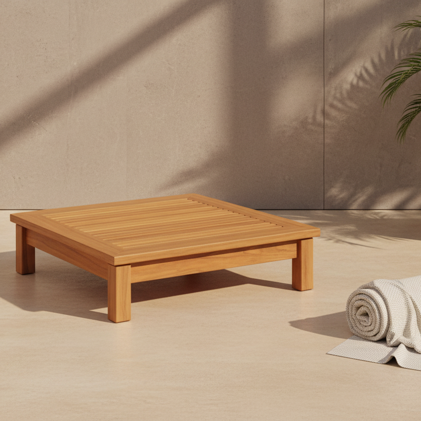 Design Loungetisch aus Holz für Gartenmöbel Ensemble