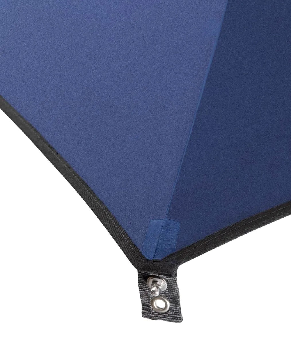 Unopiù Levante Sonnenschirm aus Aluminium mit Titaneffekt in Marineblau