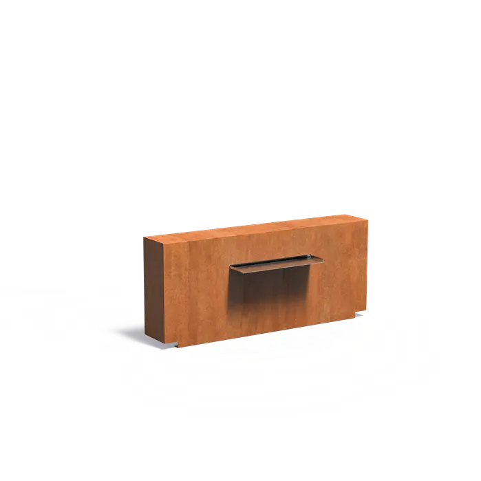 Adezz I Feste Teichwand aus Cortenstahl