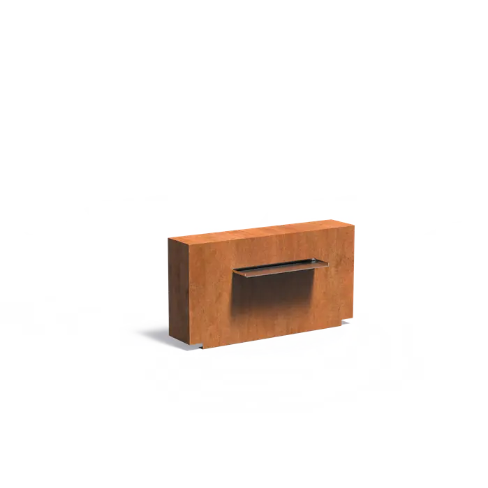 Adezz I Feste Teichwand aus Cortenstahl