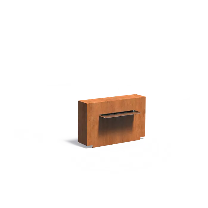 Adezz I Feste Teichwand aus Cortenstahl